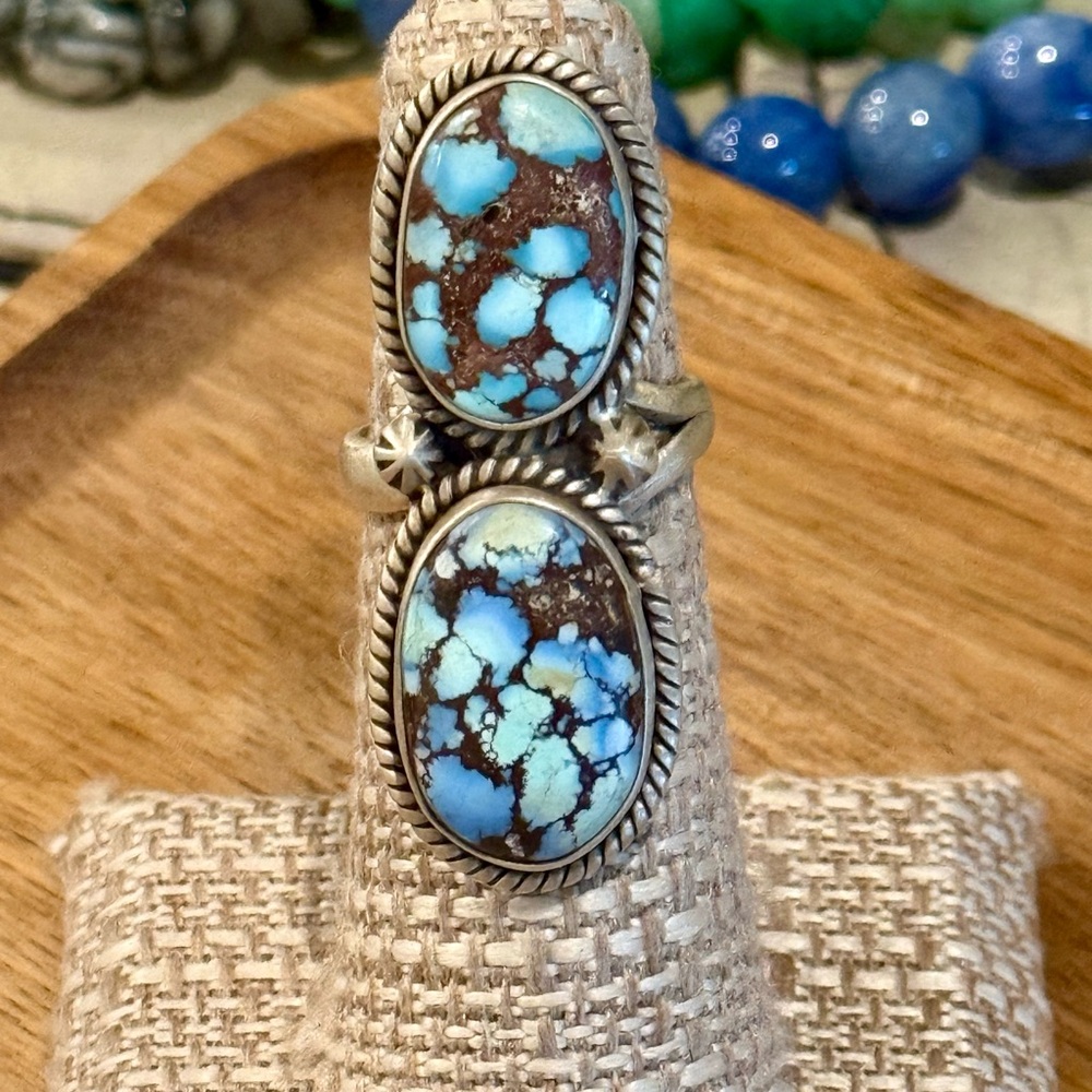 Golden hills turquoise ring